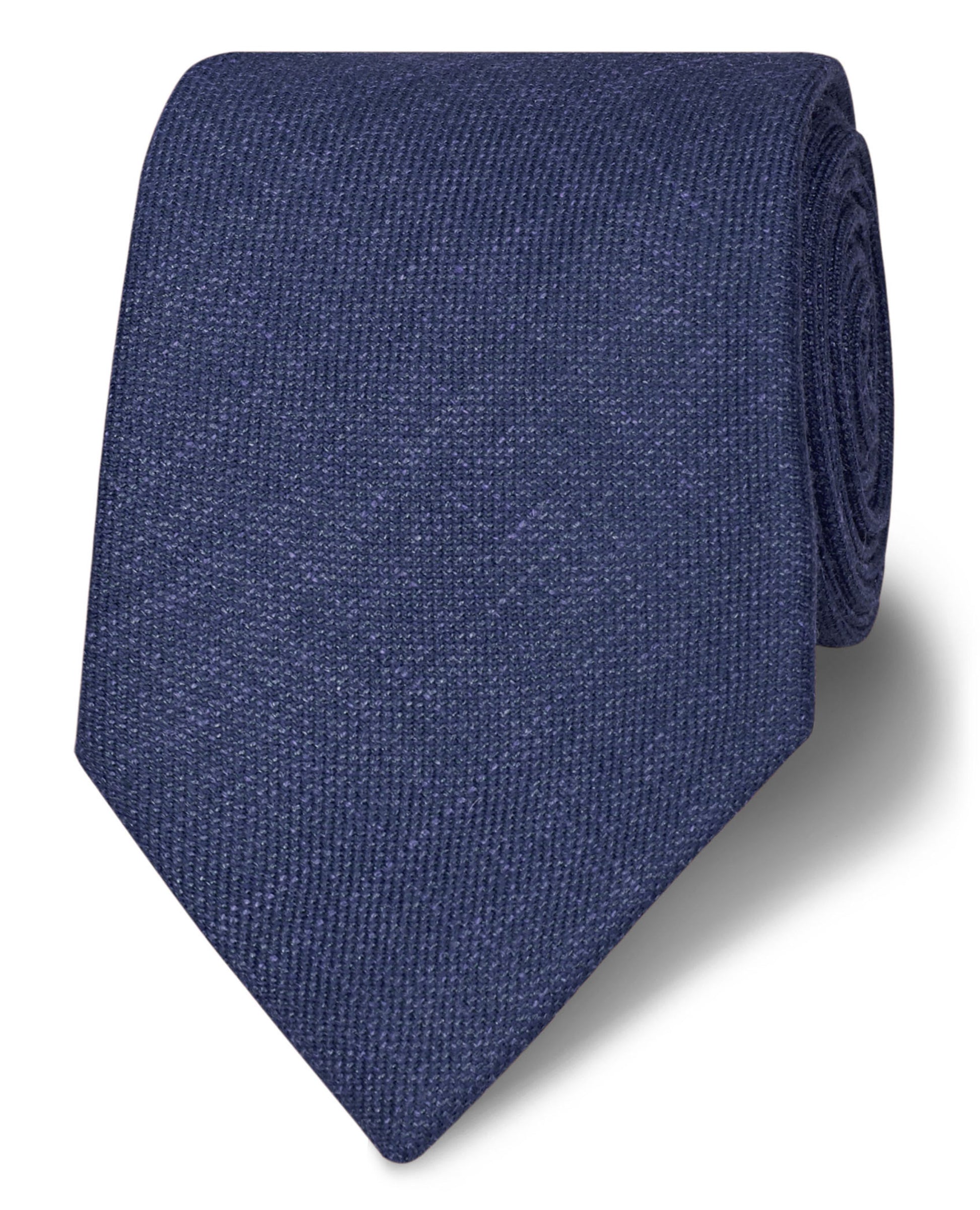 Image 1 of Barberis Slim Navy Textured Wool Blend Tie