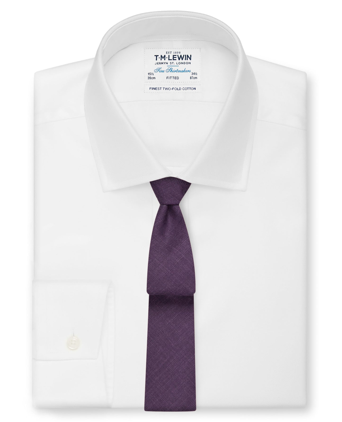 Image 2 of Barberis Slim Purple Textured Wool Blend Tie