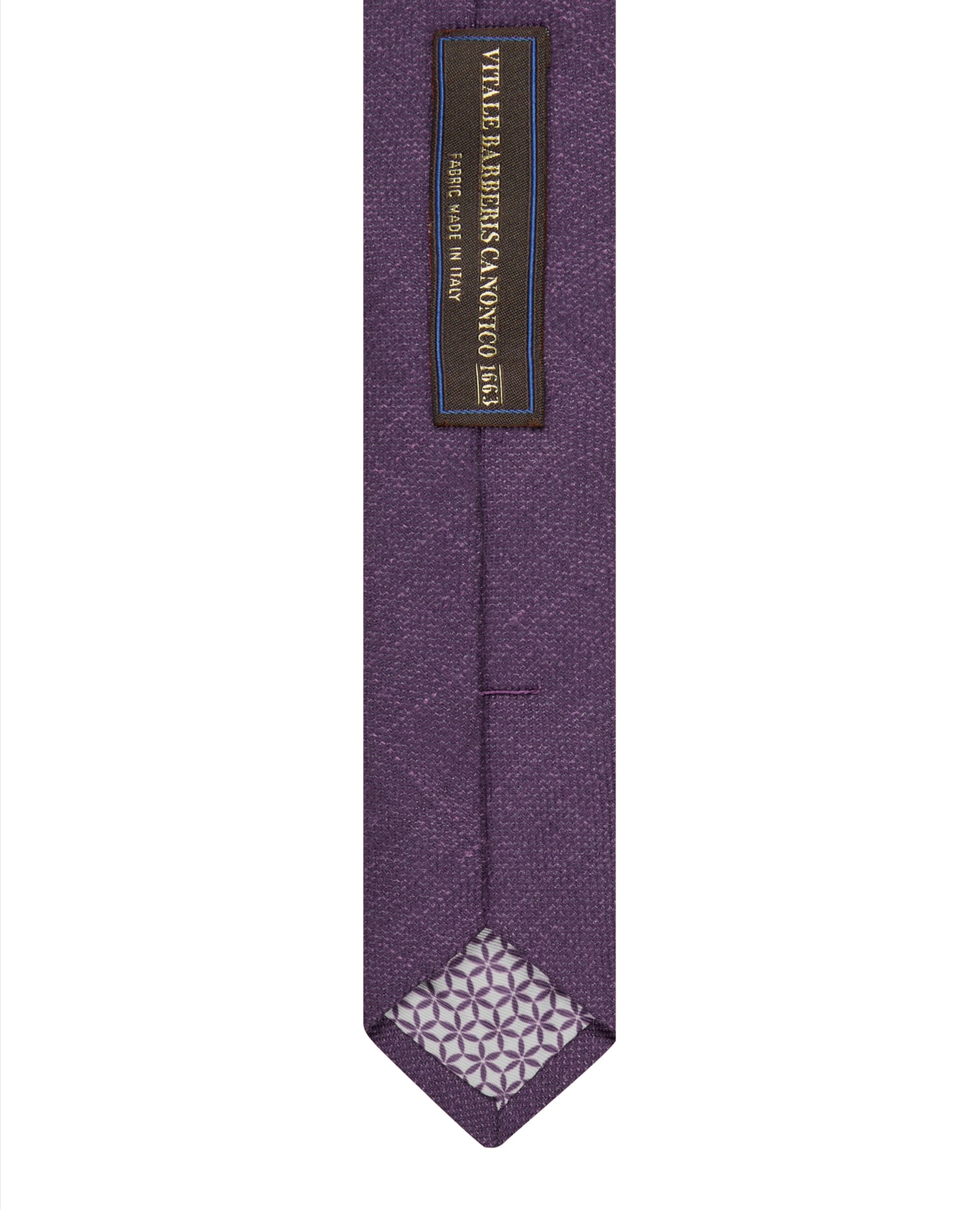 Image 3 of Barberis Slim Purple Textured Wool Blend Tie