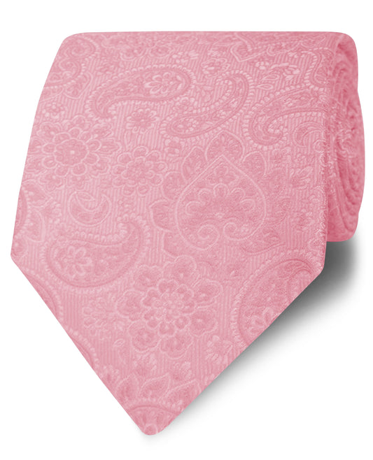 Image 1 of Occasionwear Wide Pink Paisley Silk Tie