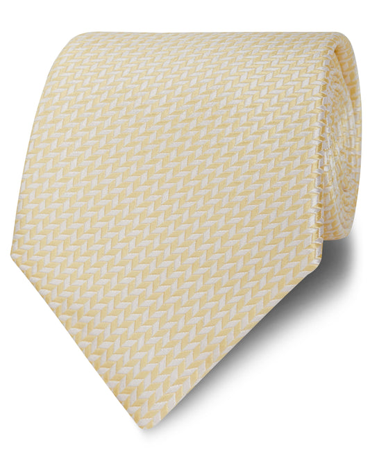 Image 1 of Occasionwear Wide Yellow Zig Zag Silk Tie