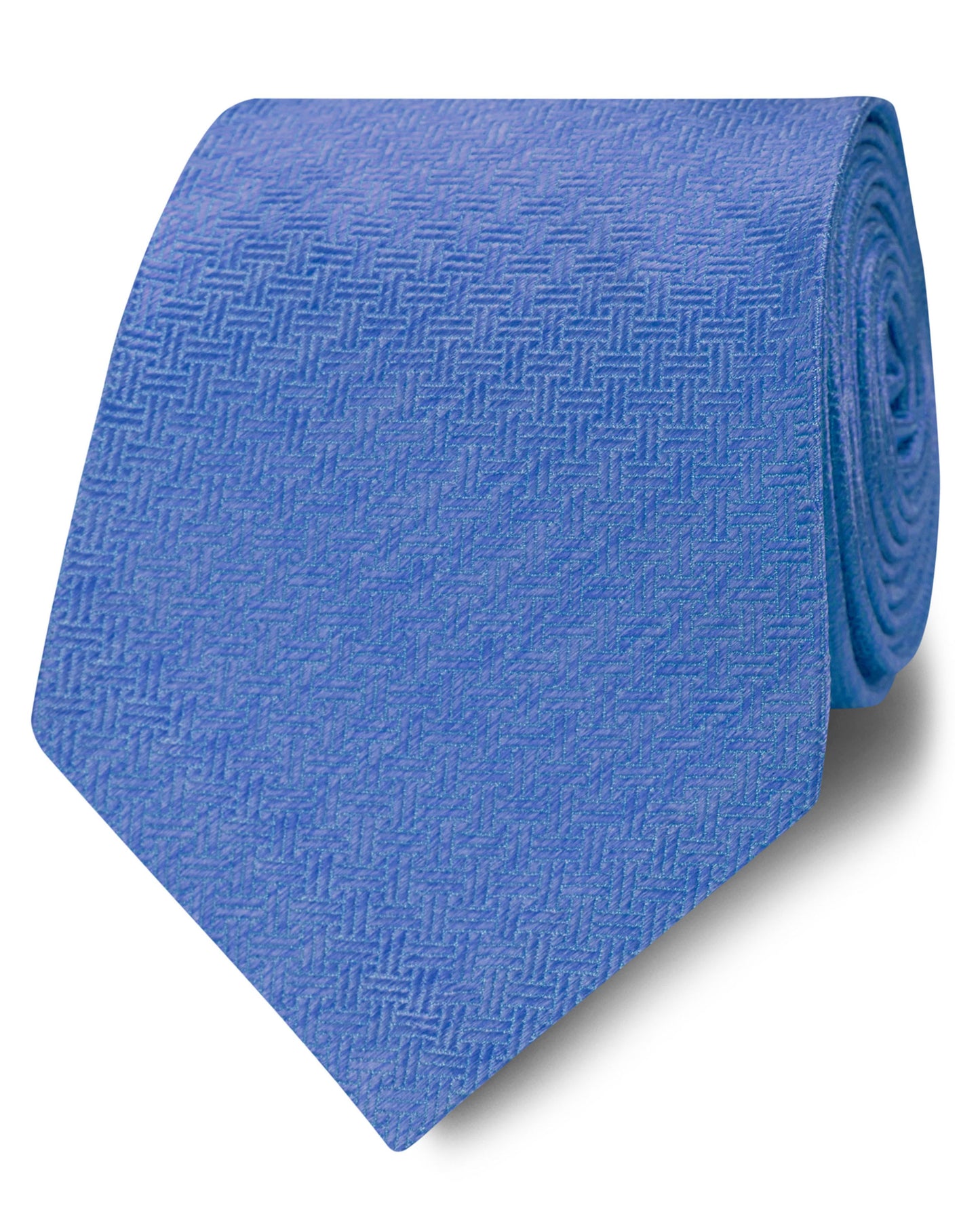 Image 1 of 7-Fold Wide Blue Silk Tie