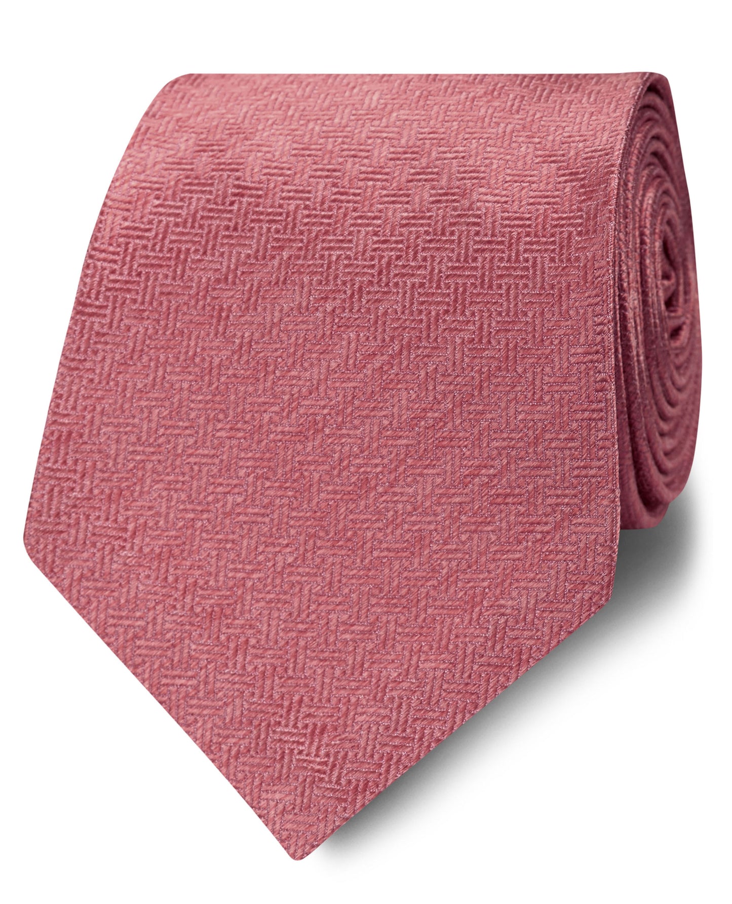 Image 1 of 7-Fold Wide Dark Pink Silk Tie