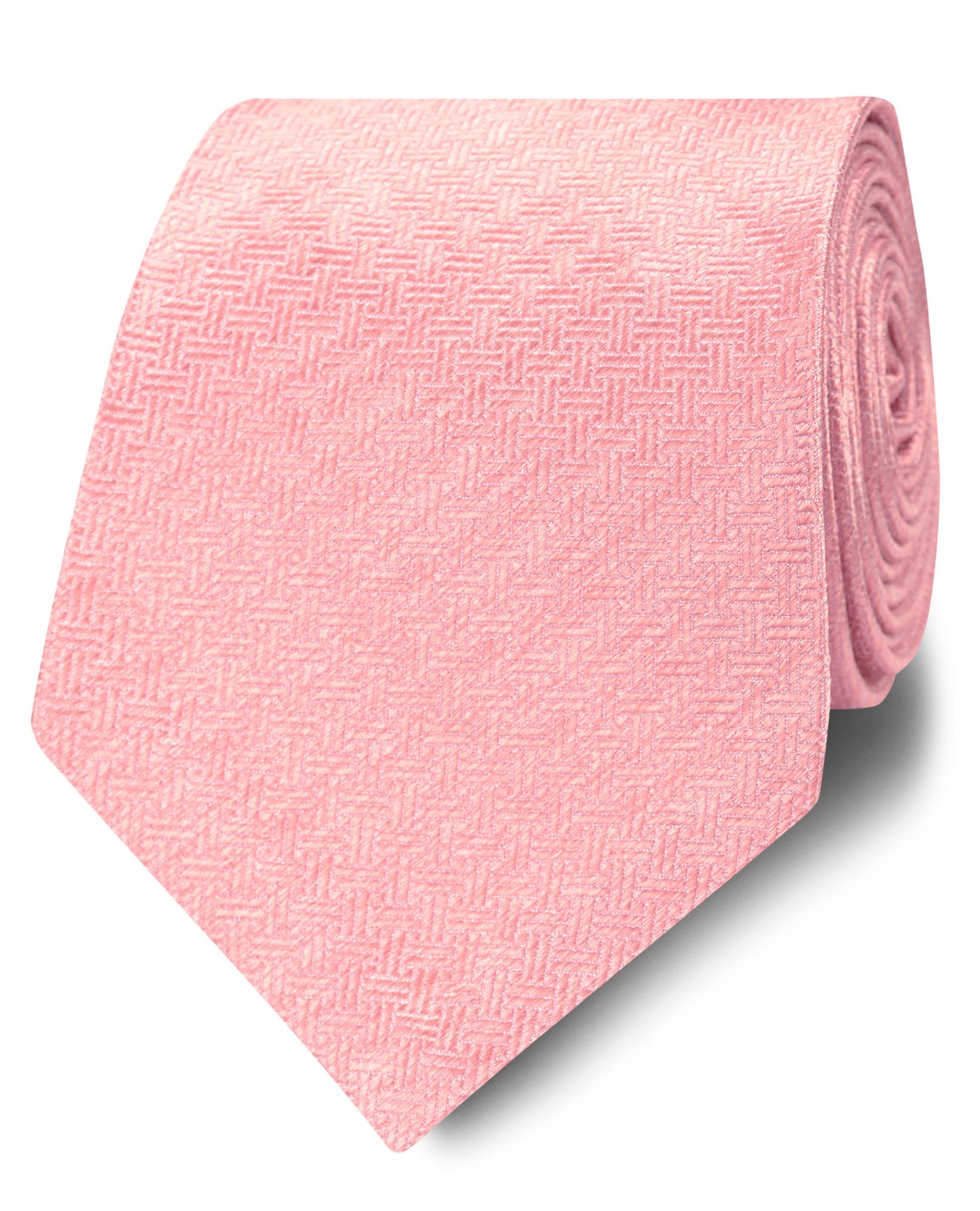 Image 1 of 7-Fold Wide Light Pink Silk Tie