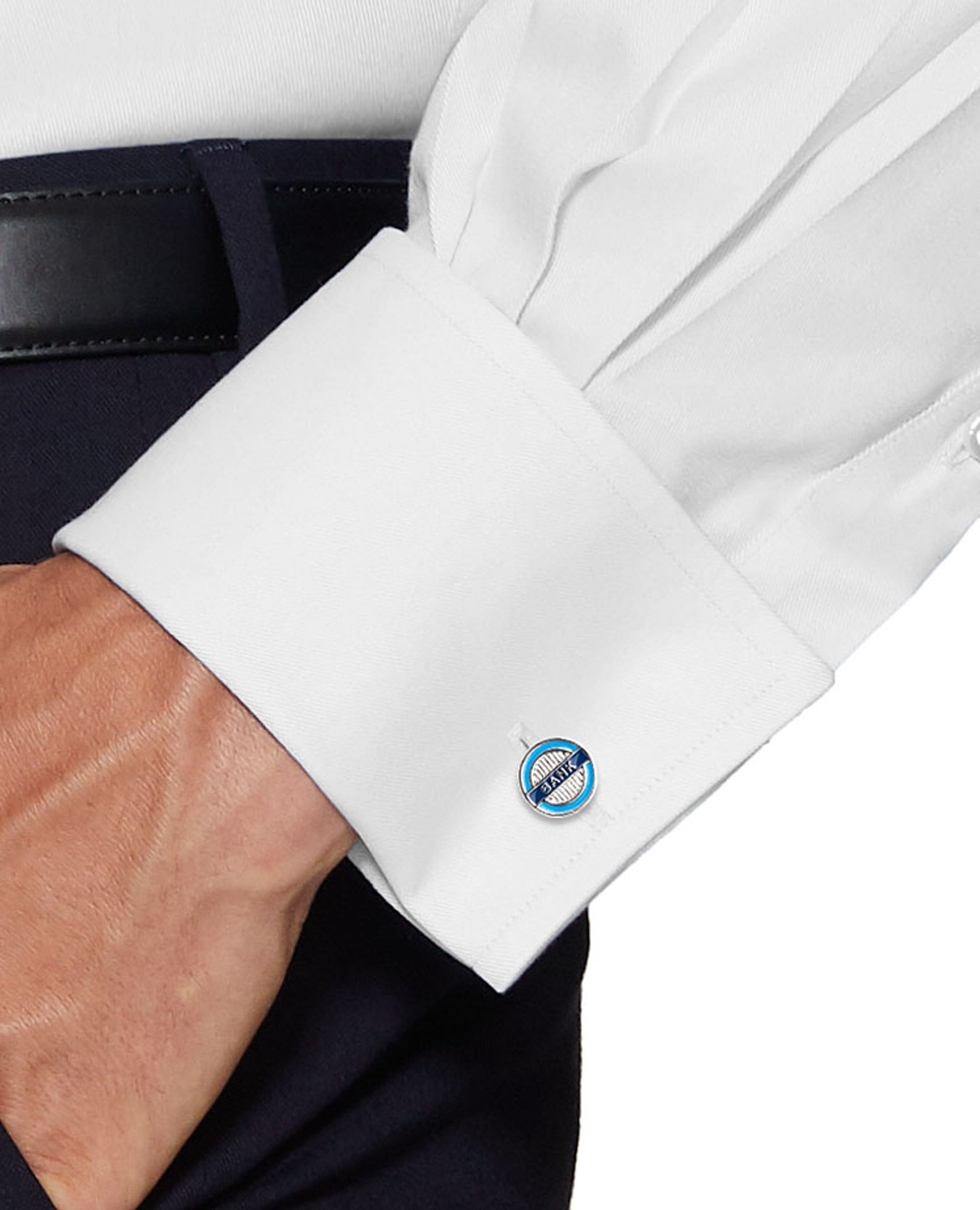 Image 2 of Veritas Blue Bank Umbrella Cufflinks