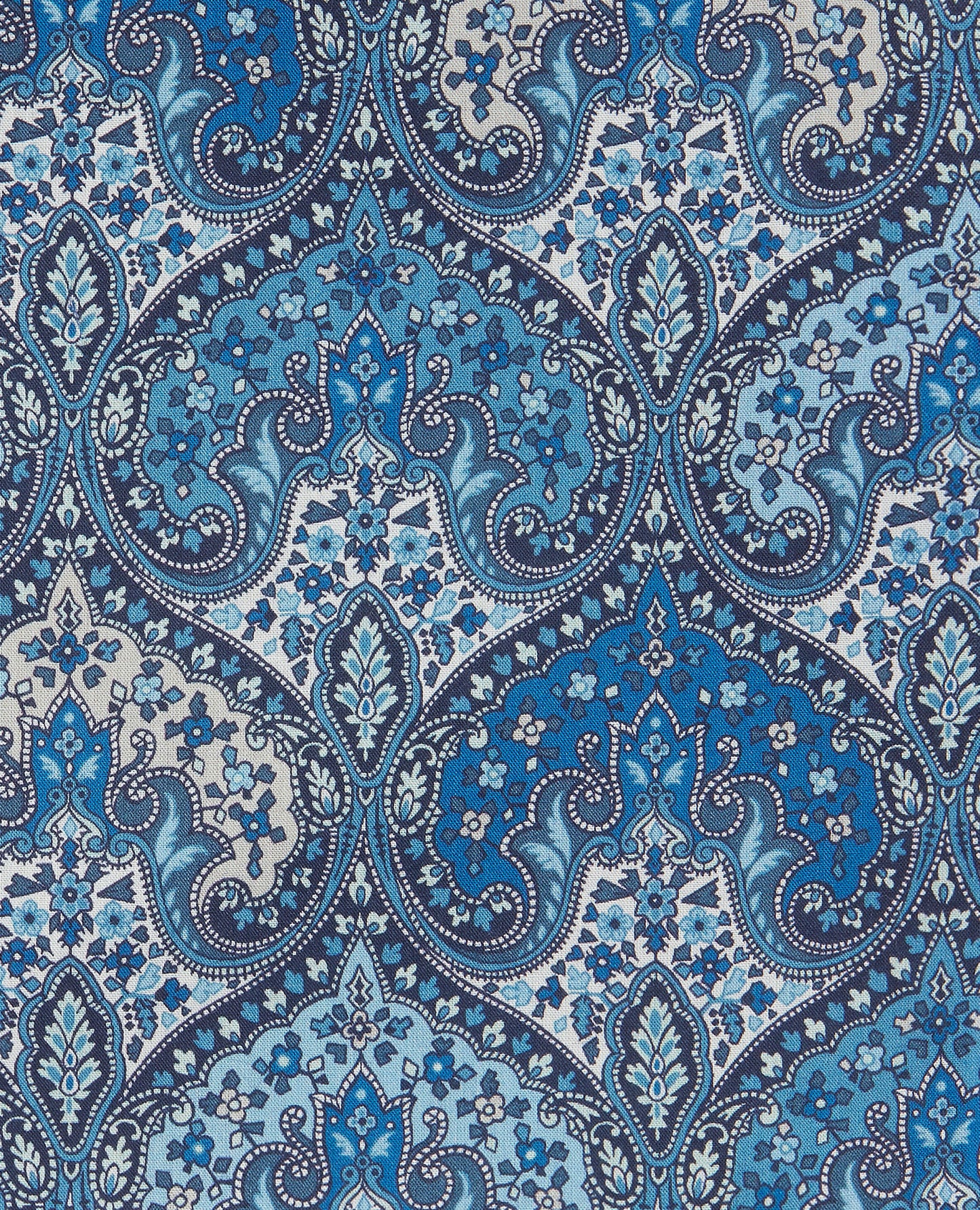 Image 2 of Pocket SquareMade with Liberty Fabric Blue Spitalfields Print