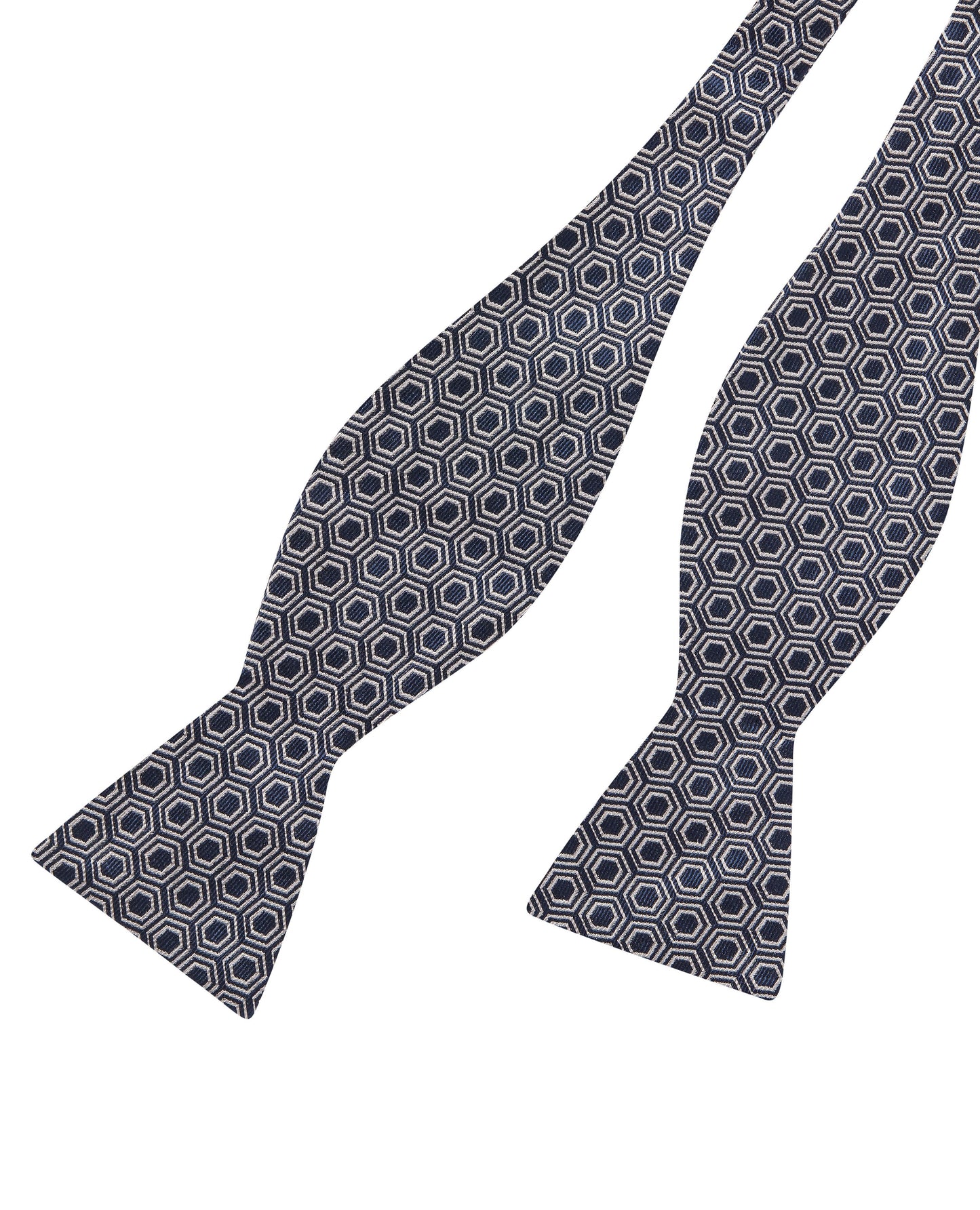 Image 1 of Navy Honeycomb Self Tie Bow Tie