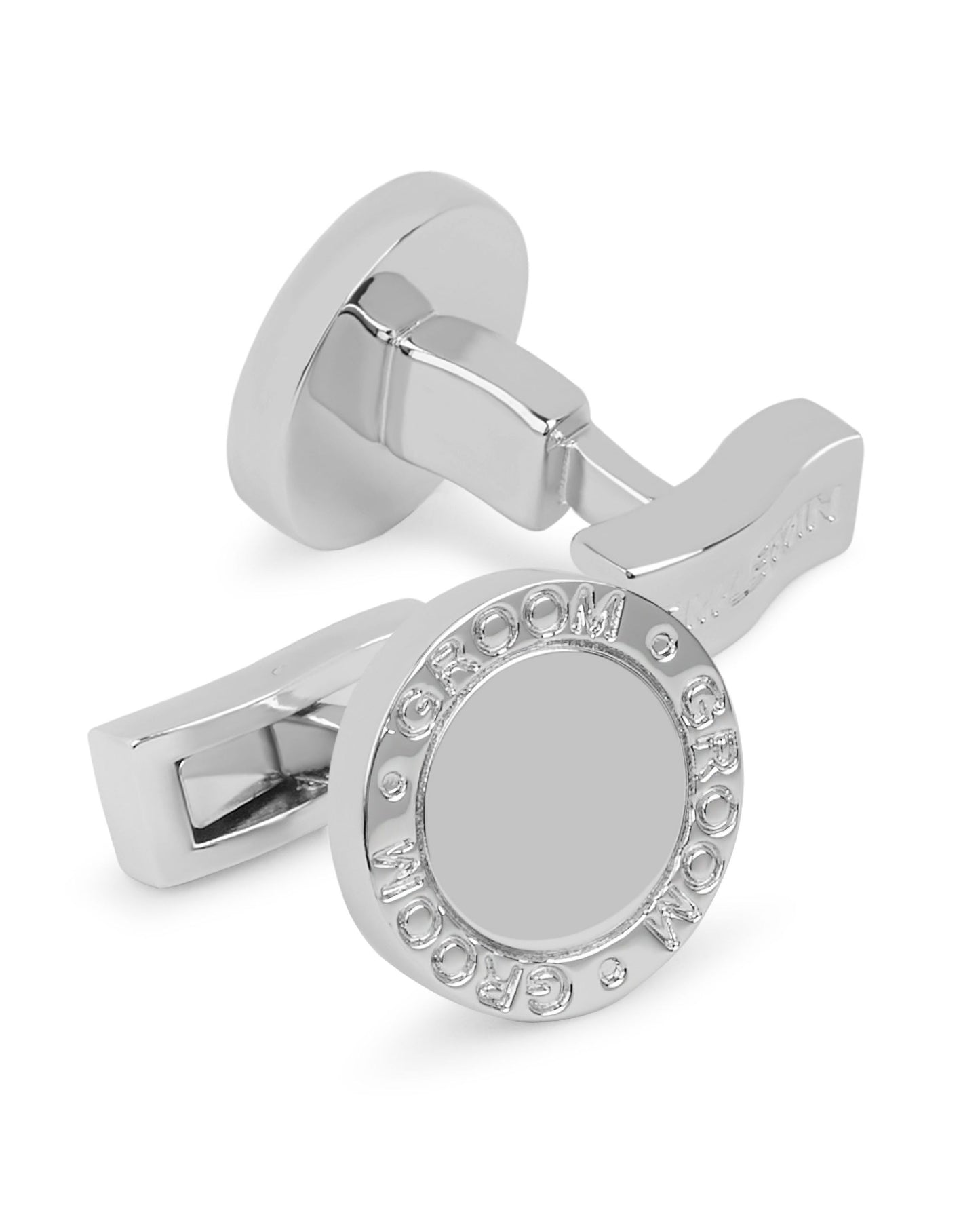 Image 3 of Occasionwear Silver-Tone Groom Cufflinks