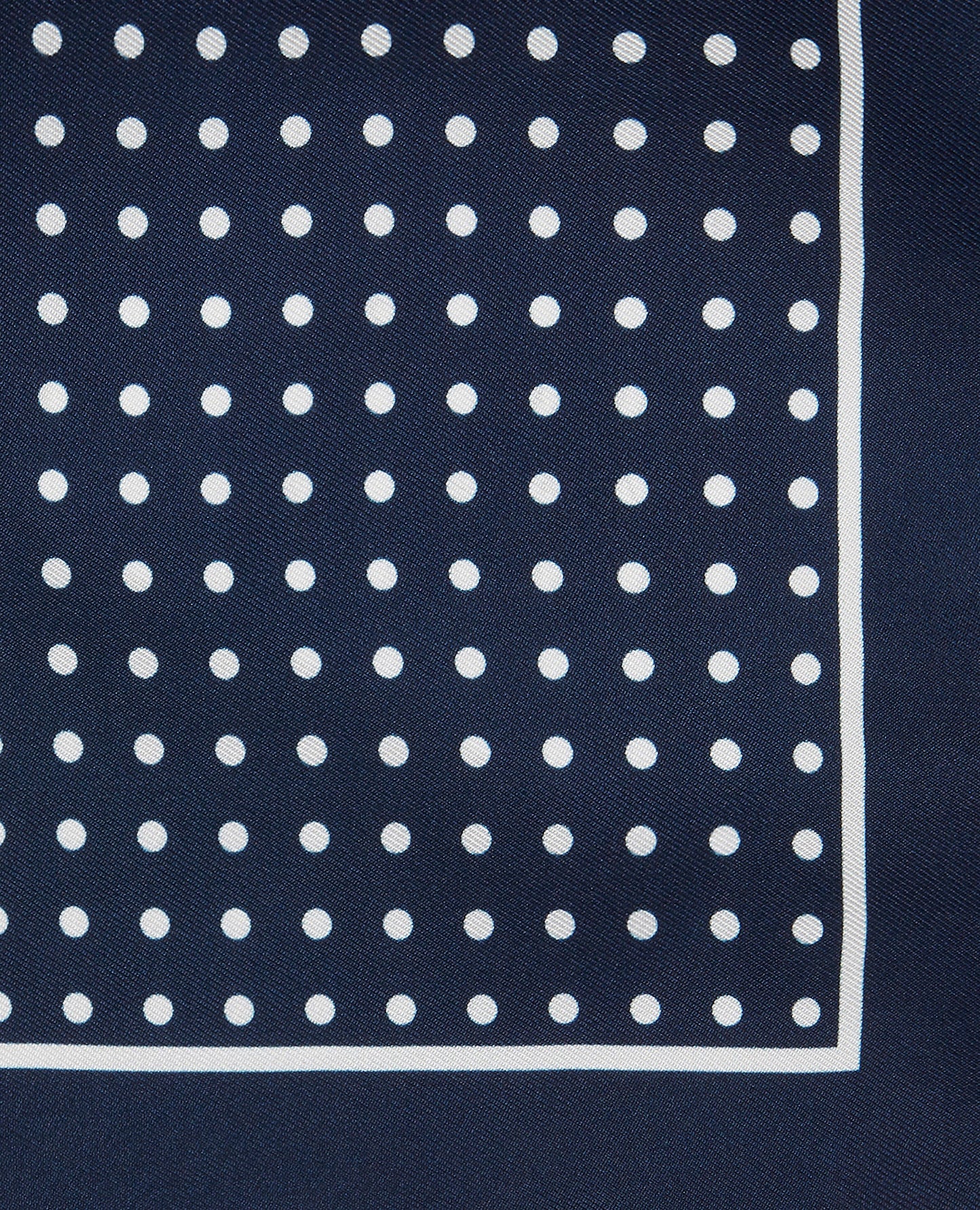 Image 2 of Silk Navy and White Spot Pocket Square