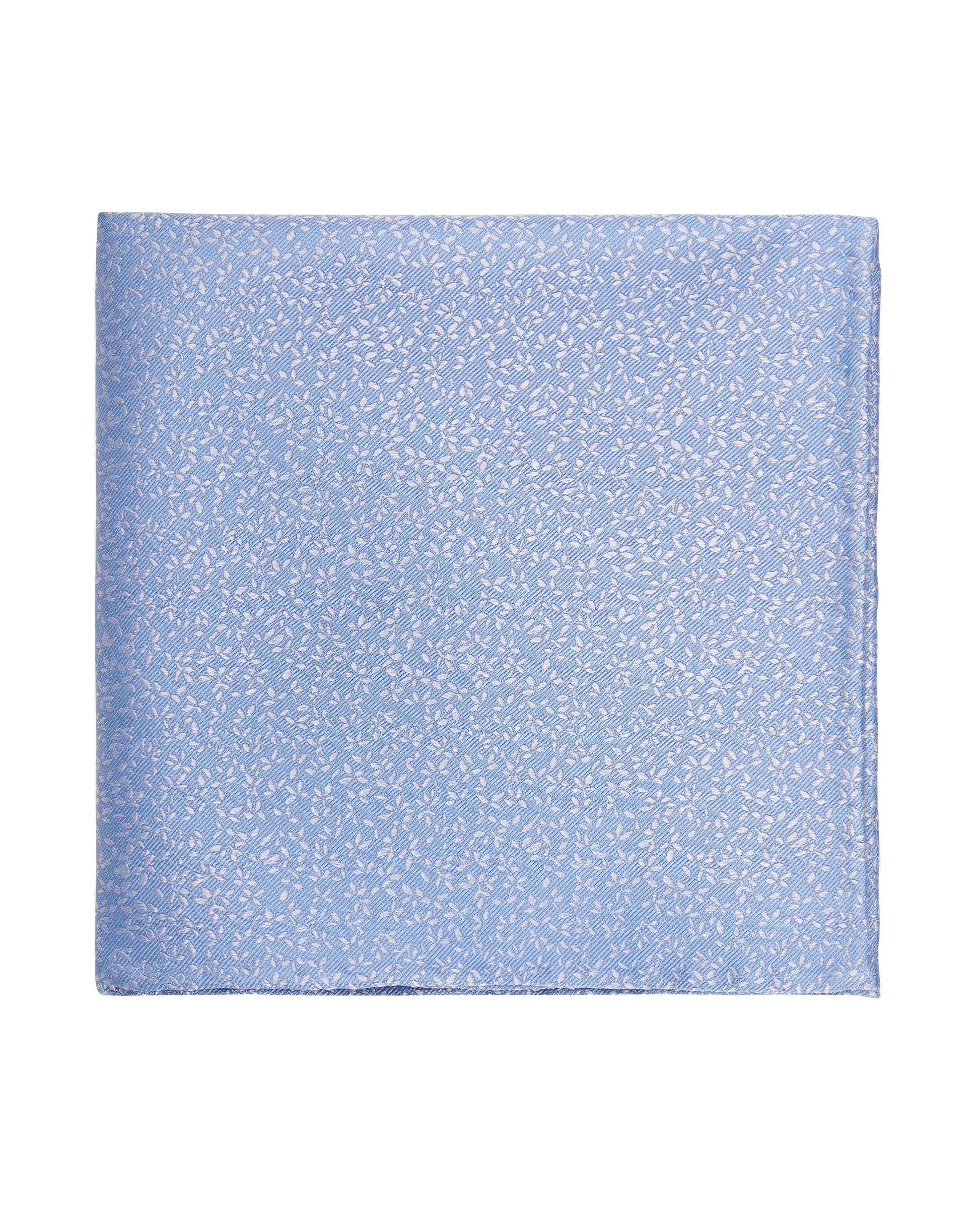 Image 1 of Occasionwear Blue Ditsy Floral Silk Pocket Square