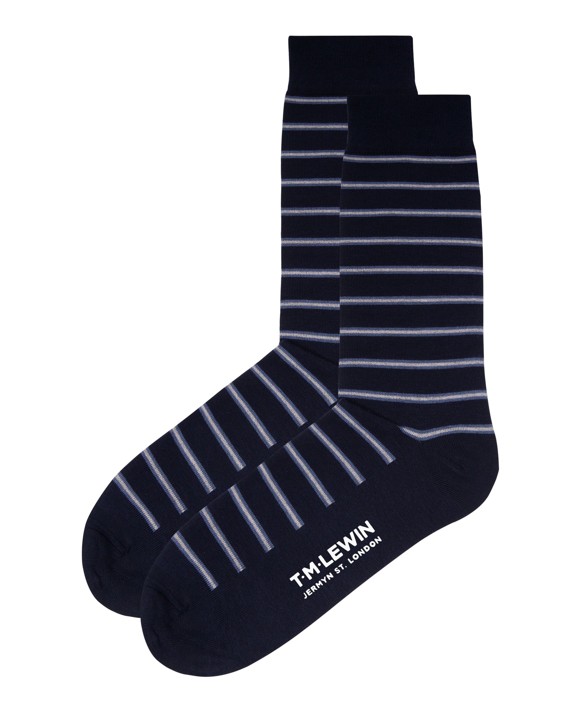 Image 5 of Navy and Pink 3 Pack Socks Box Set