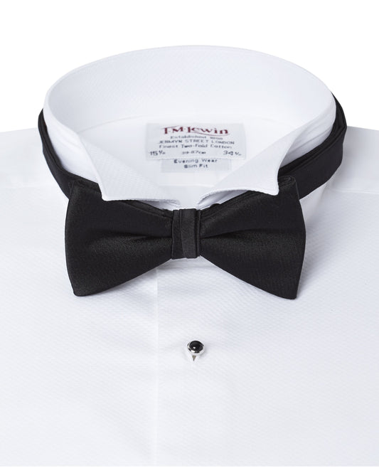 Image 3 of Black Satin Ready-Tied Bow Tie