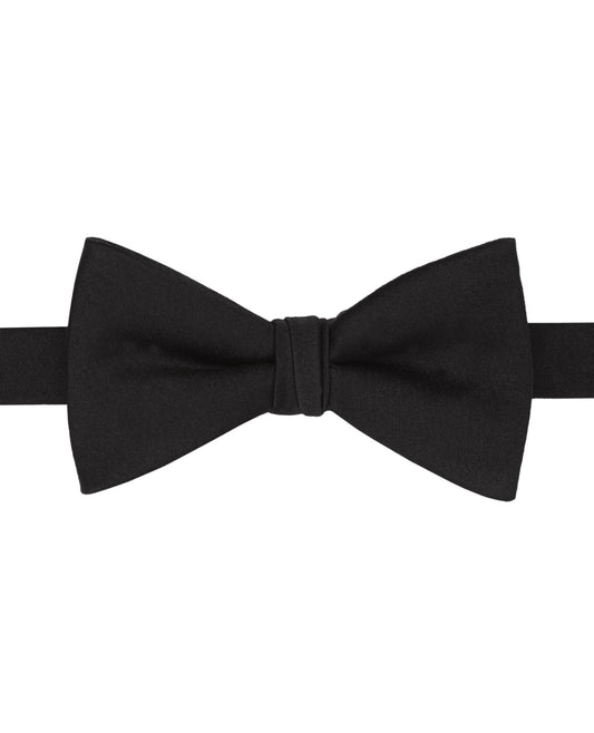 Image 1 of Black Satin Ready-Tied Bow Tie