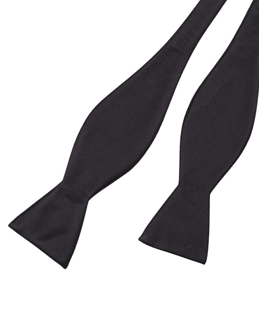 Image 1 of Black Satin Sized Bow Tie