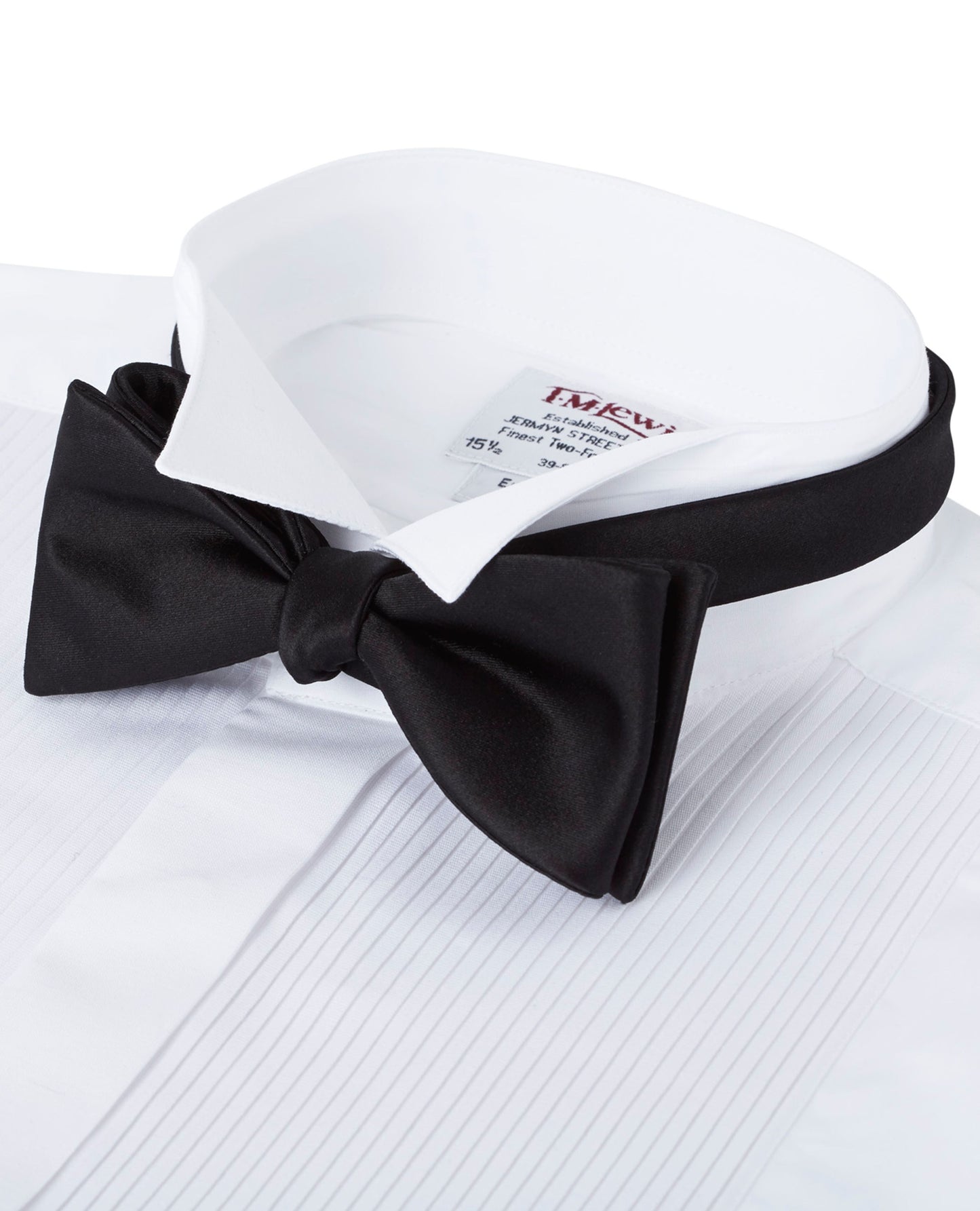 Image 2 of Black Satin Sized Bow Tie