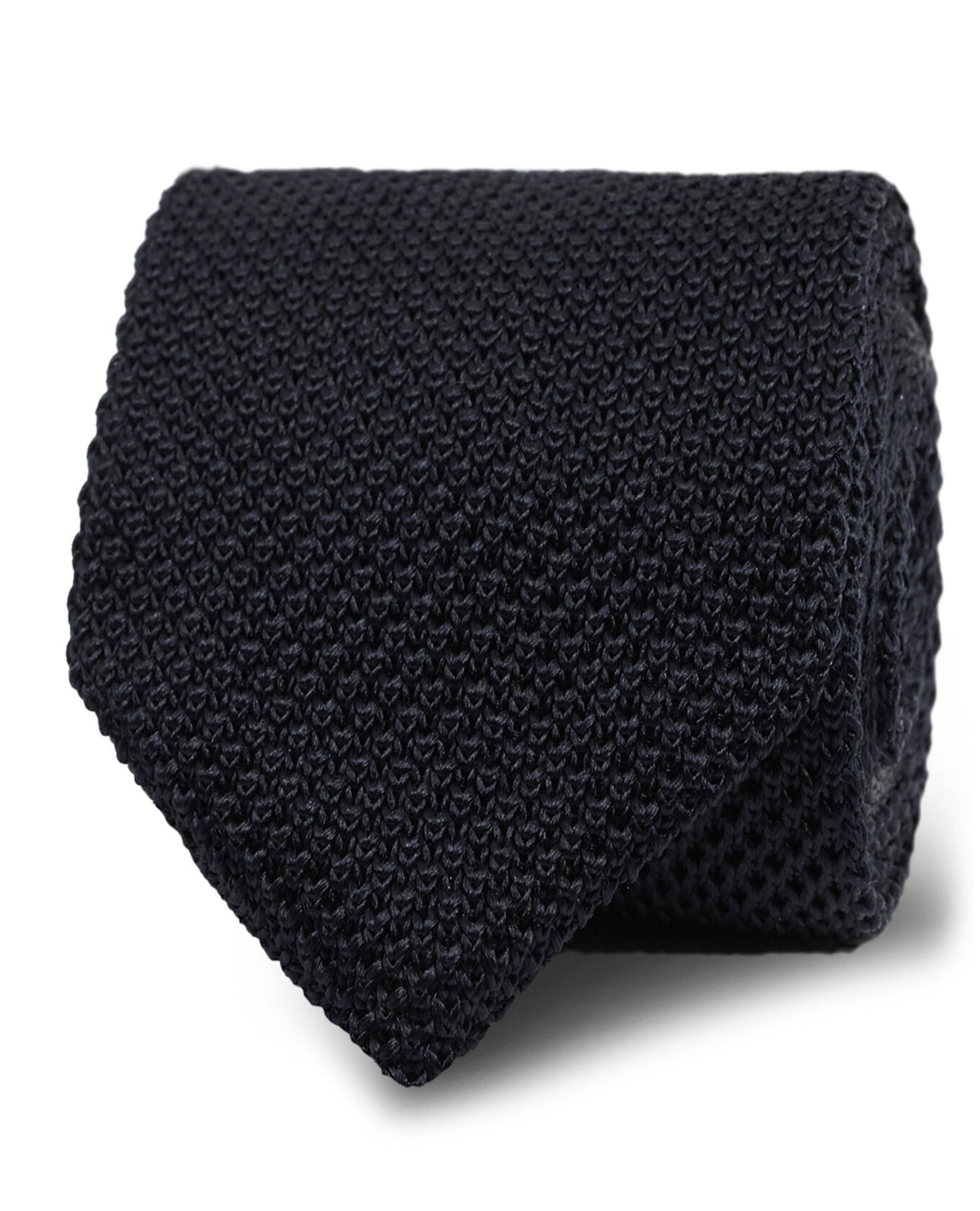 Image 1 of Black Knitted Silk Tie