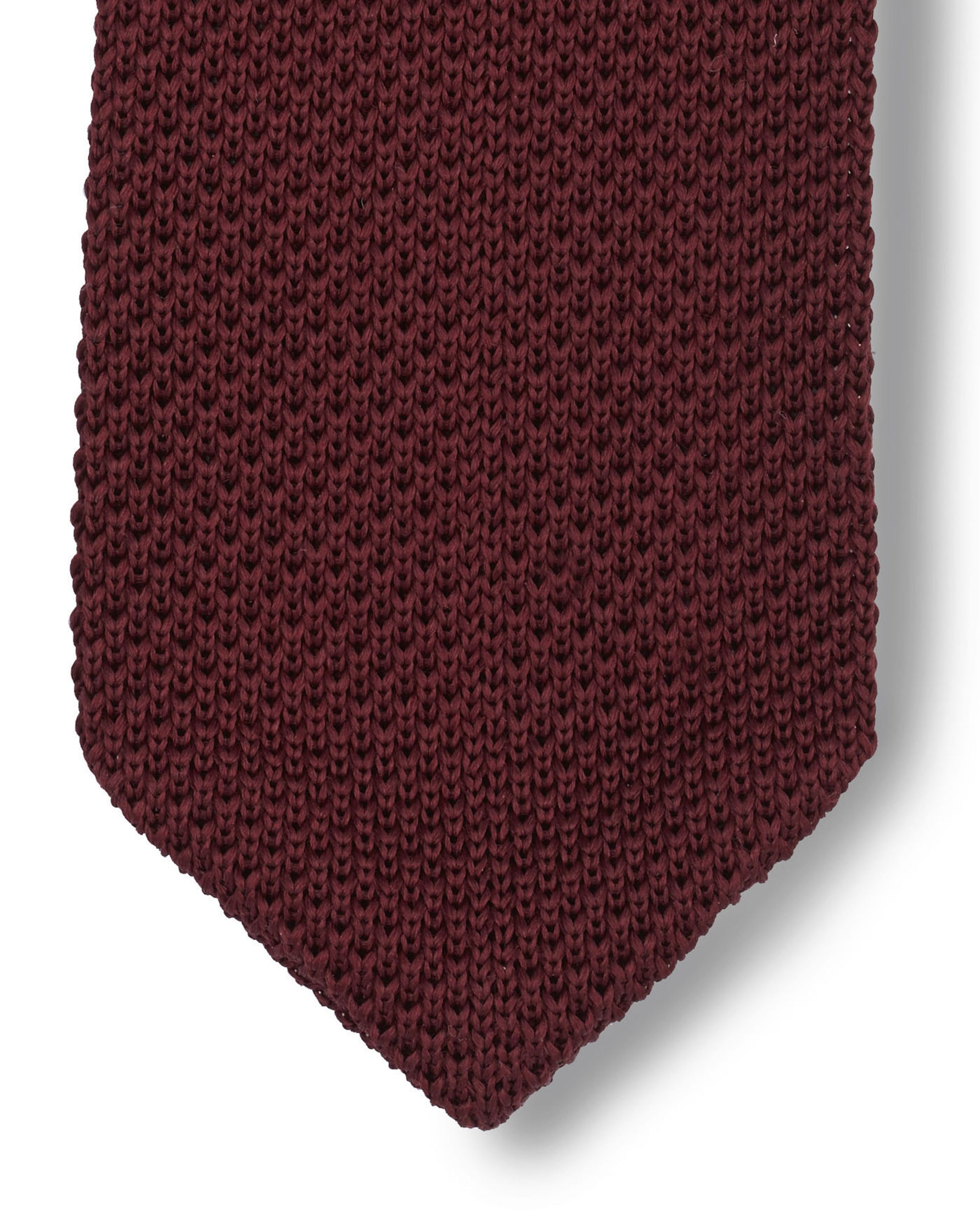 Image 3 of Burgundy Knitted Silk Tie