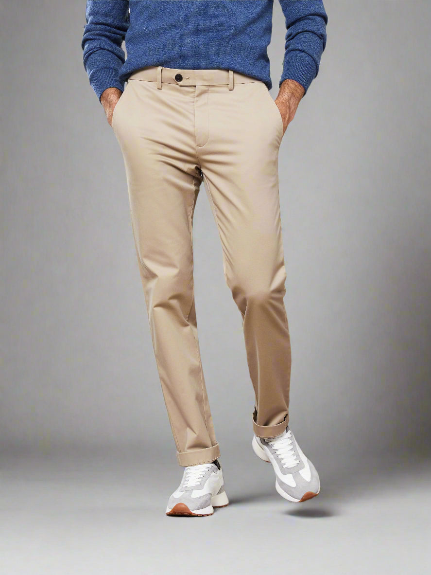Image 1 of Non Iron Radcliffe Slim Fit Sand Chino