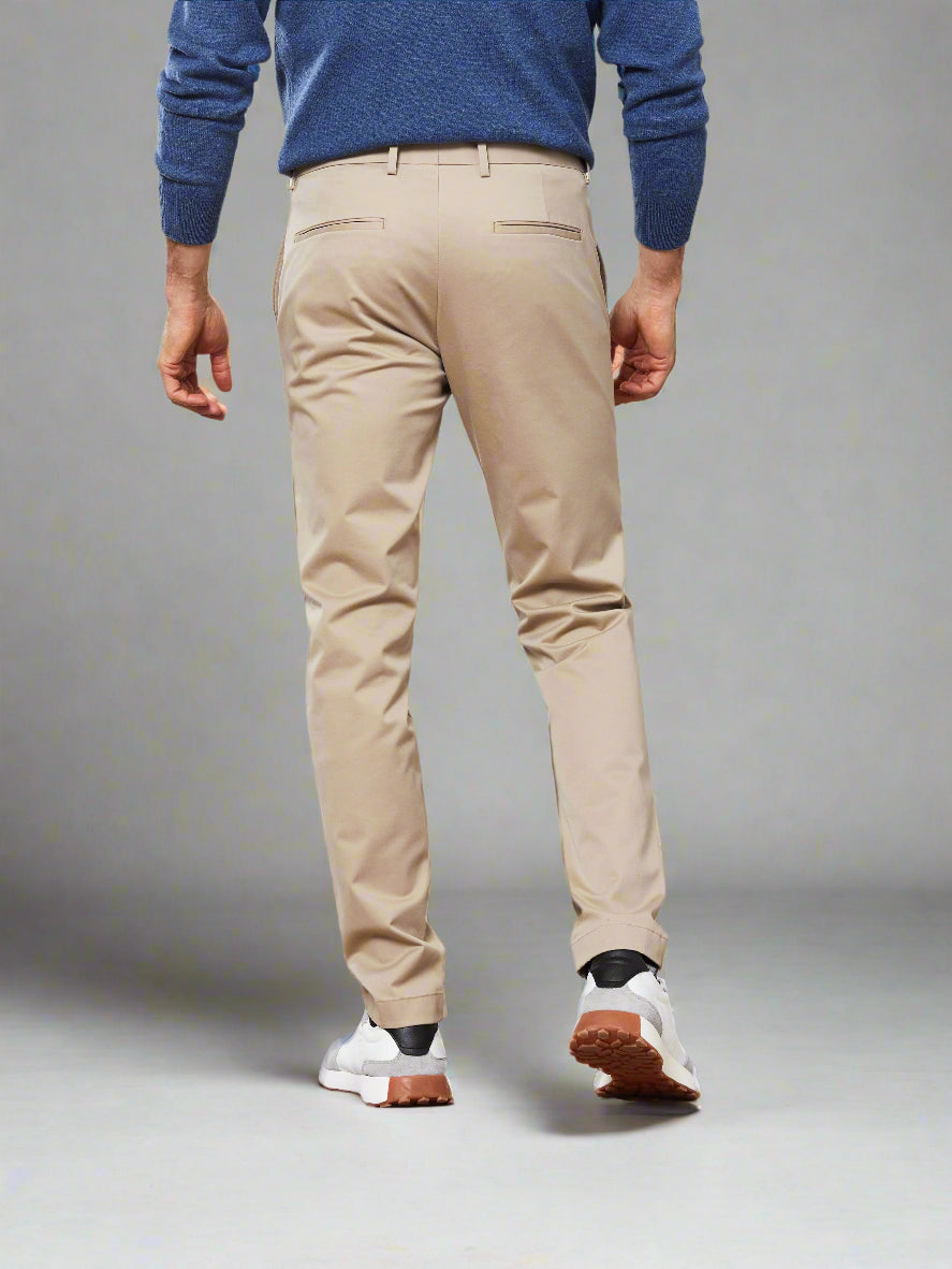 Image 4 of Non Iron Radcliffe Slim Fit Sand Chino