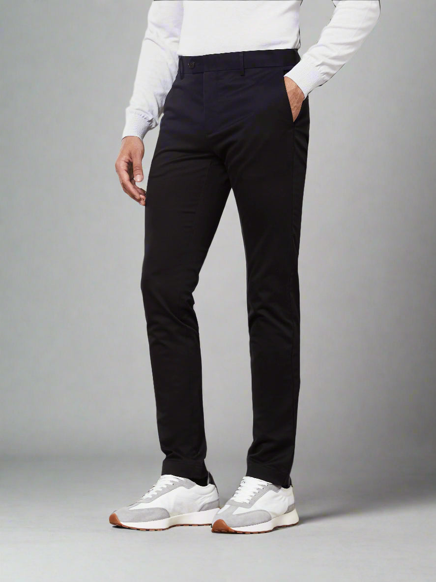 Image 1 of Non Iron Radcliffe Extra Slim Black Chino